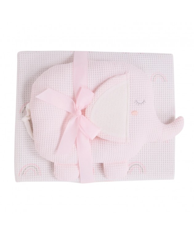 DAS BABY ΚΟΥΒΕΡΤΑ ΠΙΚΕ 75X100 RELAX 4957 GREY, PINK, WHITE ΝΕΕΣ ΑΦΙΞΕΙΣ