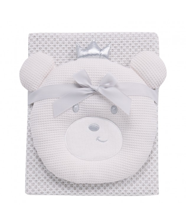 DAS BABY ΚΟΥΒΕΡΤΑ ΠΙΚΕ 75X100 RELAX 4958 GREY, WHITE ΝΕΕΣ ΑΦΙΞΕΙΣ