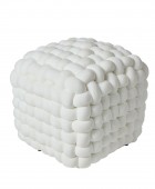 DAS HOME ΔΙΑΚΟΣΜΗΤΙΚΟ ΠΟΥΦ 43Χ43Χ40 2275 WHITE Πουφ