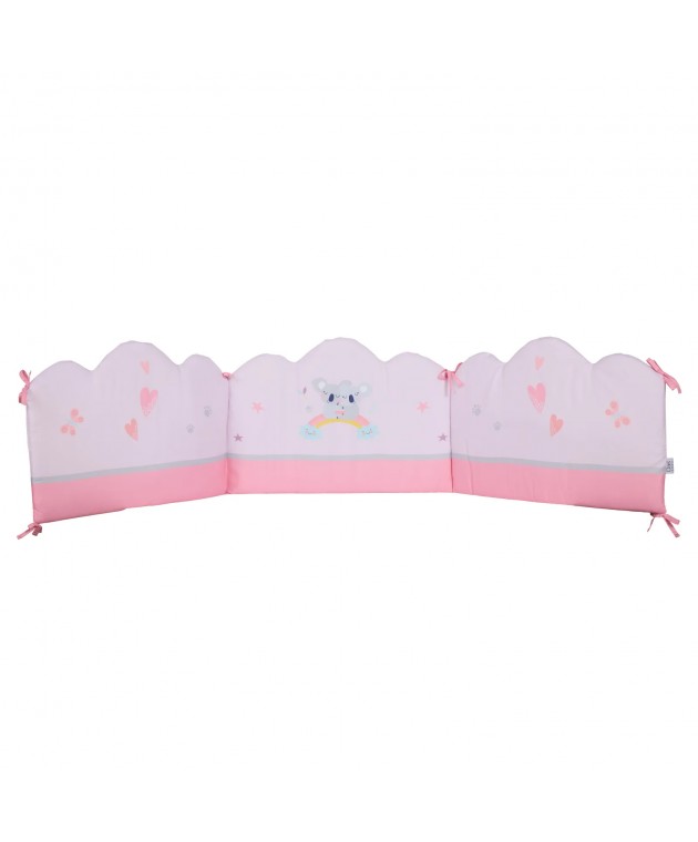 DAS BABY ΠΑΝΤΑ ΚΟΥΝΙΑΣ FUN DIGITAL PRINT 4934 GREY, PINK 45Χ195 Βρεφικές Πάντες Κούνιας