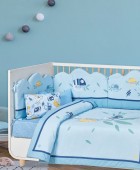 DAS BABY ΠΑΝΤΑ ΚΟΥΝΙΑΣ FUN DIGITAL PRINT 4935 BLUE 45Χ195 Βρεφικές Πάντες Κούνιας