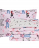 DAS KIDS ΣΕΤ ΣΕΝΤΟΝΙΑ ΜΟΝΑ 4940 GREY, PINK 170Χ260 ΝΕΕΣ ΑΦΙΞΕΙΣ