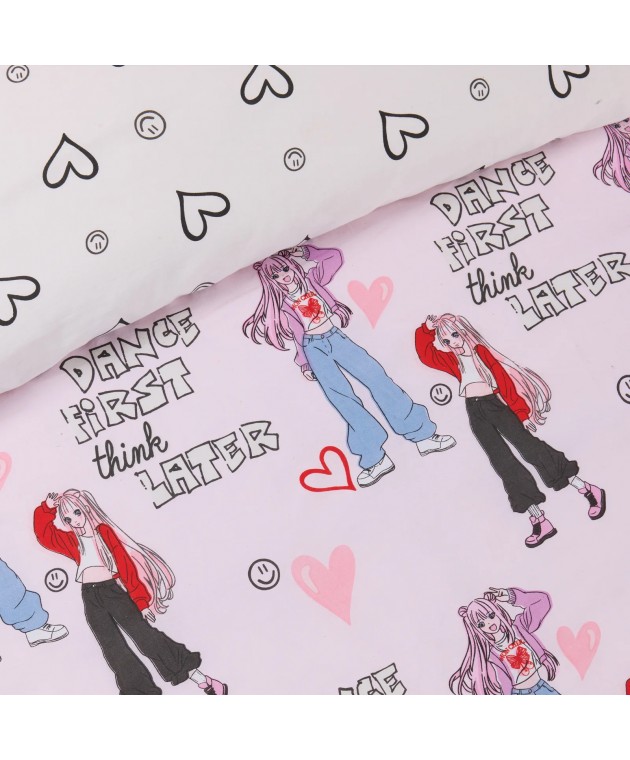 DAS KIDS ΣΕΤ ΣΕΝΤΟΝΙΑ ΜΟΝΑ 4940 GREY, PINK 170Χ260 ΝΕΕΣ ΑΦΙΞΕΙΣ