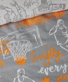 DAS KIDS ΣΕΤ ΣΕΝΤΟΝΙΑ ΜΟΝΑ 4941 GREY, ORANGE 170Χ260 ΝΕΕΣ ΑΦΙΞΕΙΣ