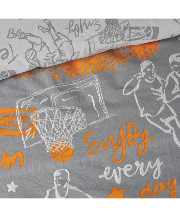 DAS KIDS ΣΕΤ ΣΕΝΤΟΝΙΑ ΜΟΝΑ 4941 GREY, ORANGE 170Χ260 ΝΕΕΣ ΑΦΙΞΕΙΣ