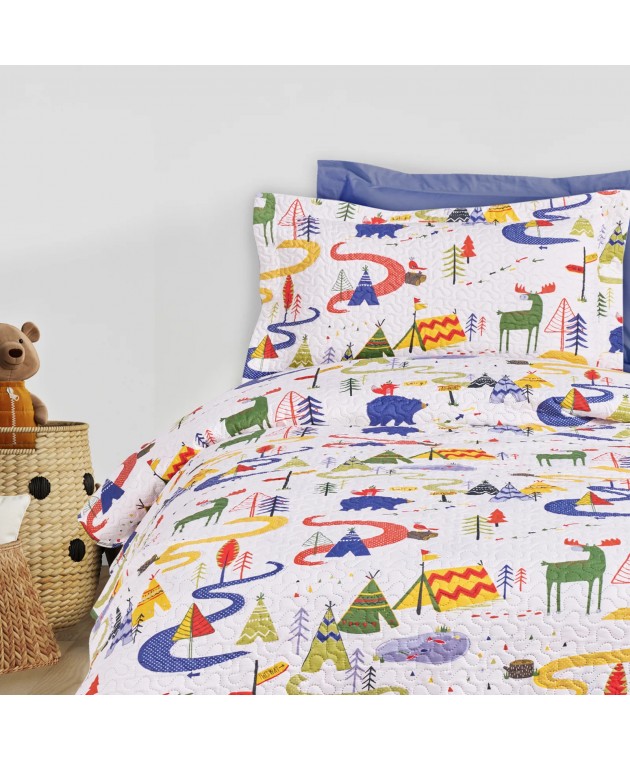 DAS KIDS ΖΕΥΓΟΣ ΜΑΞΙΛΑΡΟΘΗΚΕΣ 4927 BLUE, GREEN, WHITE 50Χ70+5 Παιδικές Μαξιλαροθήκες