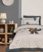 DAS KIDS ΚΟΥΒΕΡΛΙ ΜΟΝΟ 4939 BEIGE, GREY 160Χ220 Παιδικά Κουβερλί