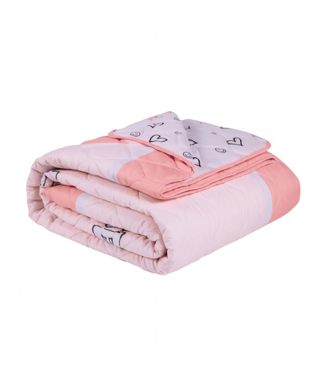DAS KIDS ΚΟΥΒΕΡΛΙ ΜΟΝΟ 4940 GREY, PINK 160Χ220 Παιδικά Κουβερλί