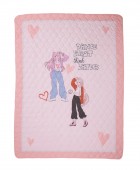 DAS KIDS ΚΟΥΒΕΡΛΙ ΜΟΝΟ 4940 GREY, PINK 160Χ220 Παιδικά Κουβερλί