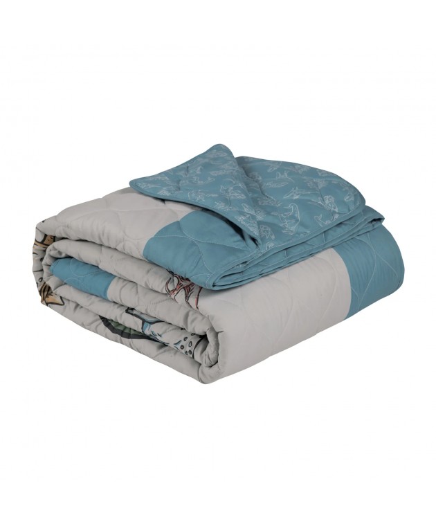 DAS KIDS ΚΟΥΒΕΡΛΙ ΜΟΝΟ 4930 BLUE, GREY 160Χ220 Παιδικά Κουβερλί