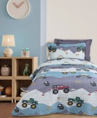 DAS KIDS ΚΟΥΒΕΡΛΙ ΜΟΝΟ 4926 GREEN, GREY 160Χ240 Παιδικά Κουβερλί