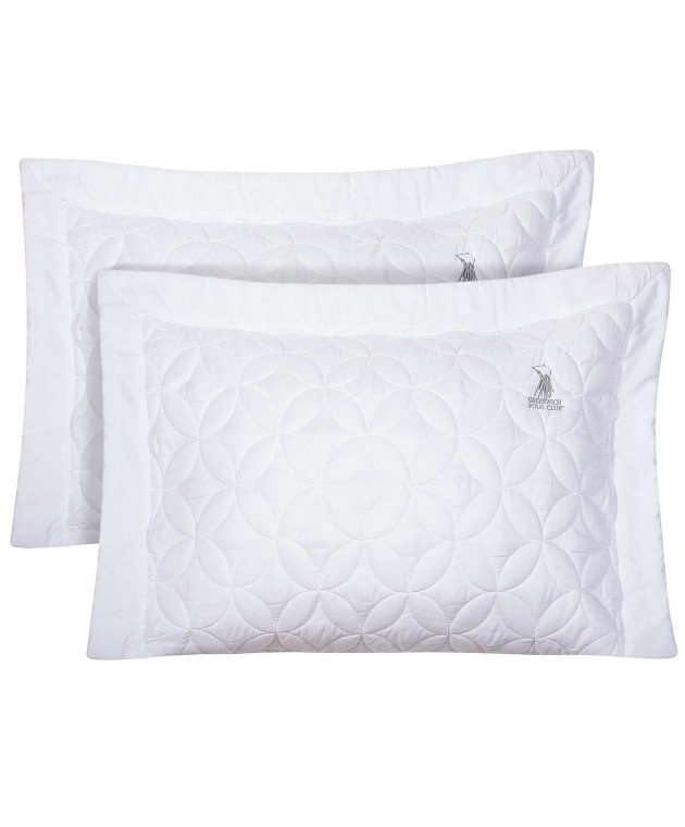 GREENWICH POLO CLUB ΖΕΥΓΟΣ ΜΑΞΙΛΑΡΟΘΗΚΕΣ CLASSIC 2357 WHITE 50Χ70+8 Μαξιλαροθήκες Μονόχρωμες