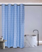 GREENWICH POLO CLUB ΚΟΥΡΤΙΝΑ ΜΠΑΝΙΟΥ 240Πx180Y ESSENTIAL 3119 DUSTY BLUE Κουρτίνες Mπάνιου