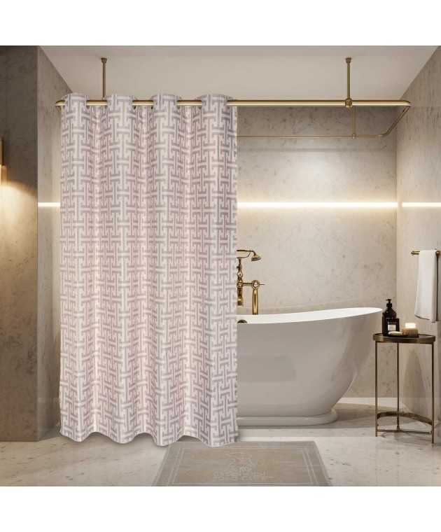 GREENWICH POLO CLUB ΚΟΥΡΤΙΝΑ ΜΠΑΝΙΟΥ 200Πx180Y ESSENTIAL 3122 TAUPE Κουρτίνες Mπάνιου