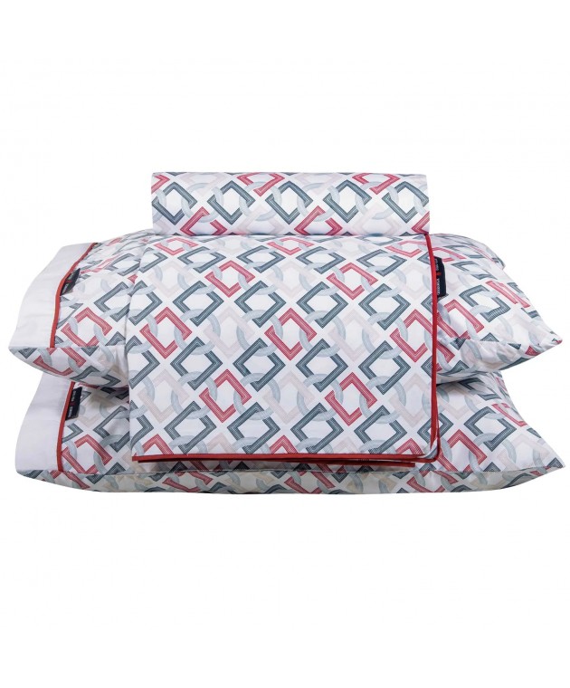 GREENWICH POLO CLUB ΣΕΤ ΣΕΝΤΟΝΙΑ ΥΠΕΡΔΙΠΛΑ ESSENTIAL 2269 BLUE, RED 240Χ260 Σεντόνια Υπέρδιπλα