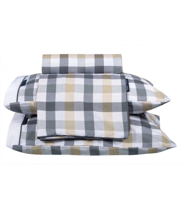 GREENWICH POLO CLUB ΣΕΤ ΣΕΝΤΟΝΙΑ ΥΠΕΡΔΙΠΛΑ 2265 BEIGE, GREY 240Χ260 Σεντόνια Υπέρδιπλα