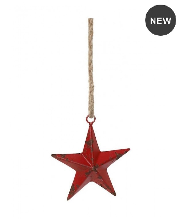 Χριστουγεννιάτικο Αστέρι Μεταλλικό Κόκκινο 15.2x16.5εκ. Χριστουγεννιάτικα Στολίδια-Διακοσμητικά