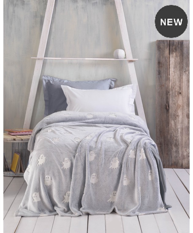 Κουβέρτα Fleece Μονή Φωσφοριζέ 160x220 SPOOGGI , RYTHMOS HOME Κουβέρτες Fleece