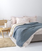 Κουβέρτα muslin 170x240 MOUS BLUE Κουβέρτες Βαμβακερές Μονές