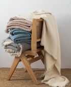 Κουβέρτα muslin 170x240 MOUS BEIGE Κουβέρτες Βαμβακερές Μονές