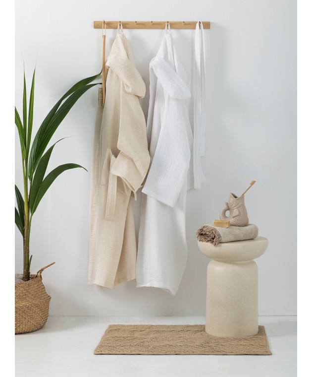 Μπουρνούζι Bath Collection MOUS NATURAL X-Large Μπουρνούζια