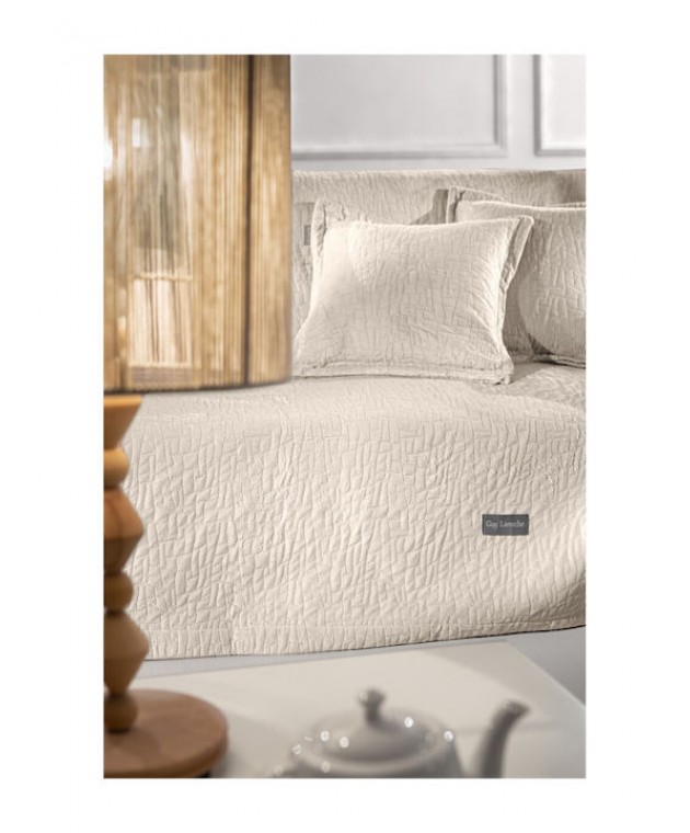 Σετ 2τμχ. Ριχτάρι Avon Sand 170x350 με Διακοσμητικό Μαξιλαράκι 45x45 