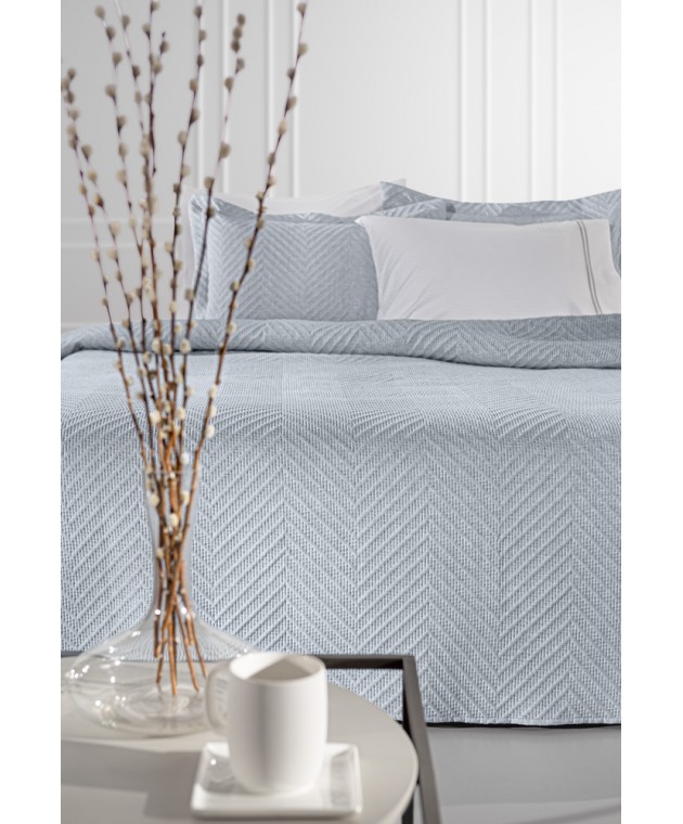 Σετ 2τμχ Κουβερλί Hamptons Blue 220x240 Κουβερλί Υπέρδιπλα