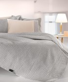 Σετ 2τμχ Κουβερλί Hamptons Grey 220x240 Κουβερλί Υπέρδιπλα