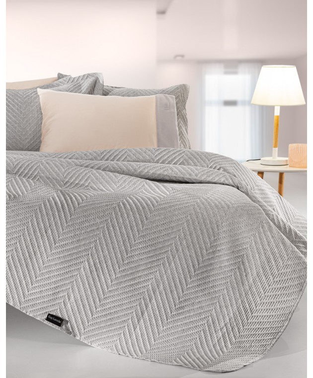 Σετ 2τμχ Κουβερλί Hamptons Grey 220x240 Κουβερλί Υπέρδιπλα