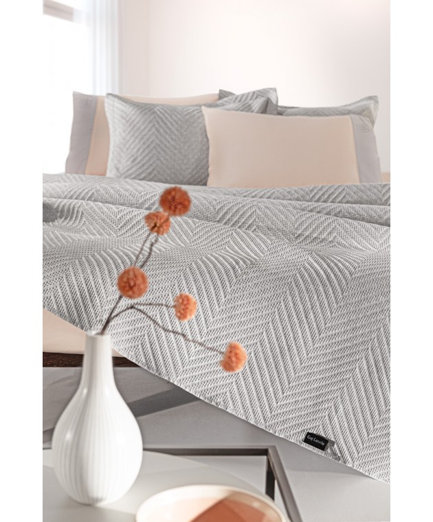 Σετ 2τμχ Κουβερλί Hamptons Grey 220x240 Κουβερλί Υπέρδιπλα