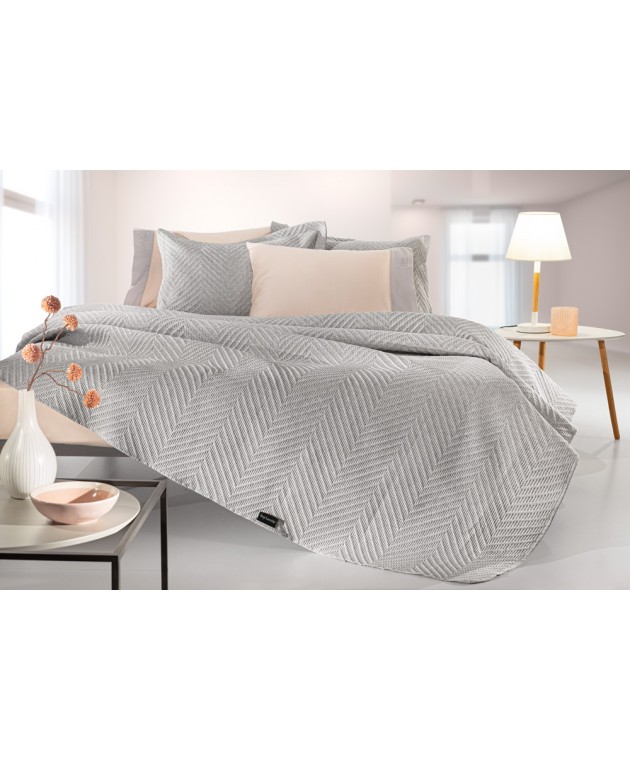 Σετ 2τμχ Κουβερλί Hamptons Grey 220x240 Κουβερλί Υπέρδιπλα