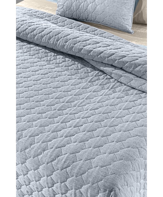 Σετ 2τμχ Κουβερλί Kiara Blue 220x240 Κουβερλί Υπέρδιπλα
