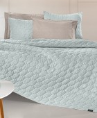 Σετ 2τμχ Κουβερλί Kiara Mint 180x240 Κουβερλί Ημίδιπλα