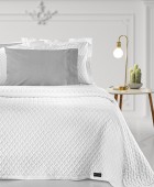 Κουβέρτα Bello White 245x260 Κουβέρτες Βαμβακερές Υπέρδιπλες