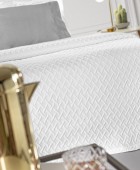 Κουβέρτα Bello White 245x260 Κουβέρτες Βαμβακερές Υπέρδιπλες
