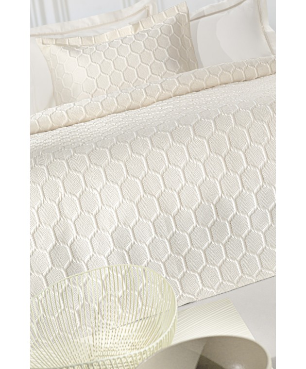 Σετ 3τμχ Κουβερλί Hive Ecru 250x240 Κουβερλί King Size