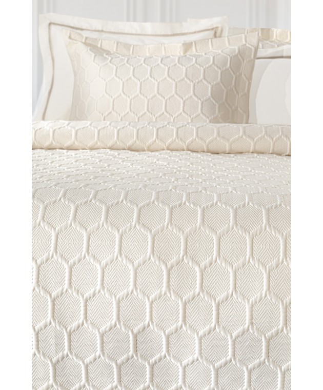 Σετ 3τμχ Κουβερλί Hive Ecru 250x240 Κουβερλί King Size