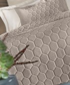 Σετ 3τμχ Κουβερλί Hive Taupe 250x240 Κουβερλί King Size