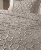 Σετ 3τμχ Κουβερλί Hive Taupe 250x240 Κουβερλί King Size