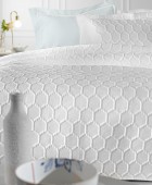 Σετ 3τμχ Κουβερλί Hive White 250x240 Κουβερλί King Size