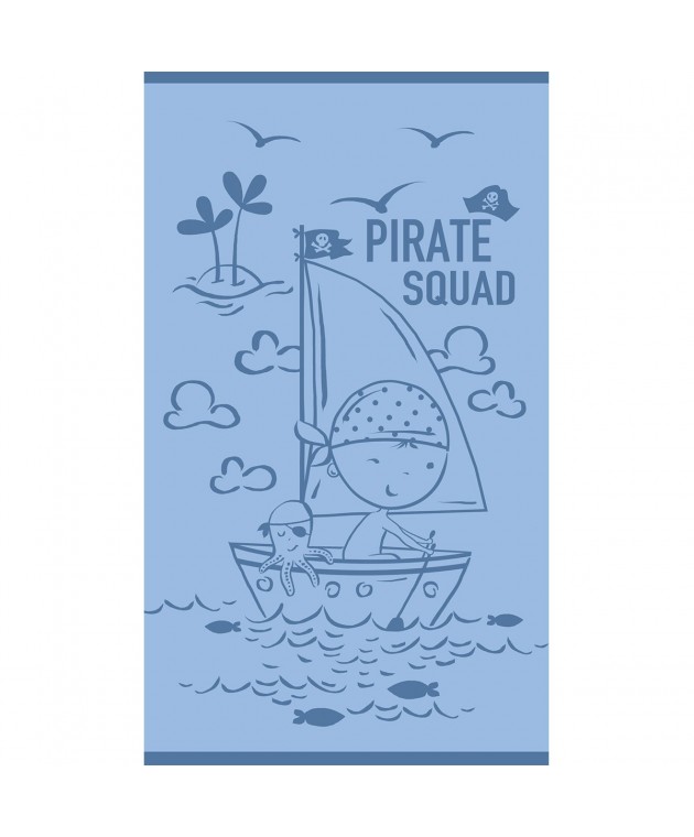 ΠΑΙΔΙΚΗ ΠΕΤΣΕΤΑ ΘΑΛΑΣΣΗΣ PIRATE SQUAD BLUE (70Χ120) Πετσέτες Θαλάσσης Παιδικές