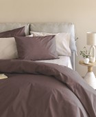 Ζεύγος Μαξιλαροθήκες 52x72 ETOILE/2 BROWN Μαξιλαροθήκες Μονόχρωμες