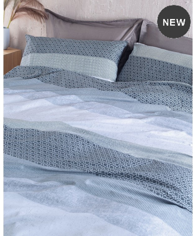 Σετ παπλωματοθήκη Υ/Δ (225Χ250) ROBIN BLUE, RYTHMOS HOME Παπλωματοθήκες Υπέρδιπλες