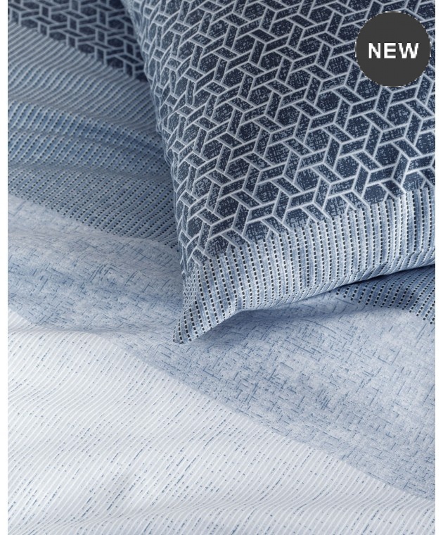 Σετ παπλωματοθήκη Υ/Δ (225Χ250) ROBIN BLUE, RYTHMOS HOME Παπλωματοθήκες Υπέρδιπλες