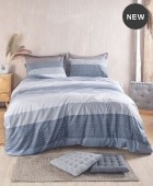Σετ παπλωματοθήκη Υ/Δ (225Χ250) ROBIN BLUE, RYTHMOS HOME Παπλωματοθήκες Υπέρδιπλες