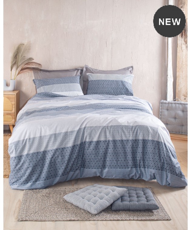 Σετ σεντόνια king size (260X280) ROBIN BLUE, RYTHMOS HOME Σεντόνια King Size