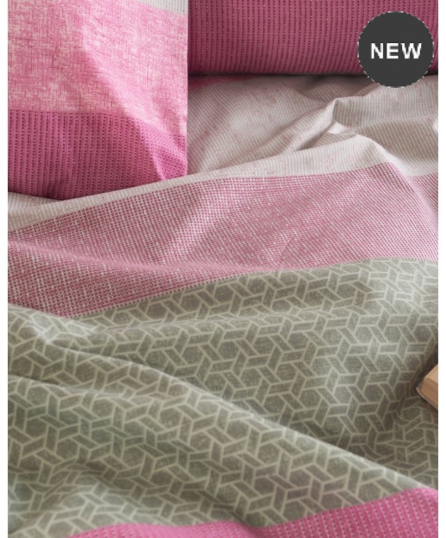 Σετ κουβερλί μονό (160Χ240) ROBIN PINK, RYTHMOS HOME Κουβερλί Μονά