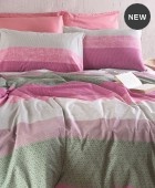 Σετ σεντόνια Υ/Δ με λάστιχο (165Χ205+25) ROBIN PINK, RYTHMOS HOME Σεντόνια Υπέρδιπλα