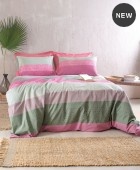 Σετ σεντόνια Υ/Δ με λάστιχο (165Χ205+25) ROBIN PINK, RYTHMOS HOME Σεντόνια Υπέρδιπλα