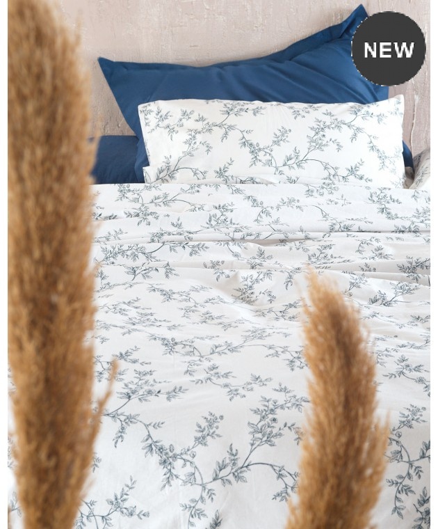 Σετ παπλωματοθήκη μονή (160Χ250) ODET BLUE, RYTHMOS HOME Παπλωματοθήκες Μονές